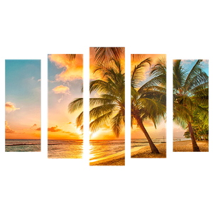 Пятимодуль 123х74 см Райский остров Закат