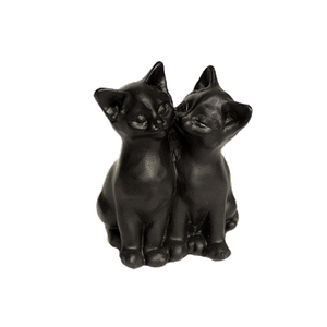 Котики влюбленные 7х9 см черные