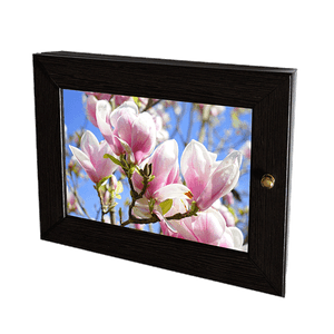 Ключница Мини 4 крючка 23х18 см Веточка магнолии венге