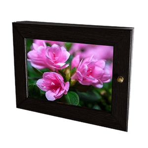 Ключница Мини 4 крючка 23х18 см Малиновые цветы венге