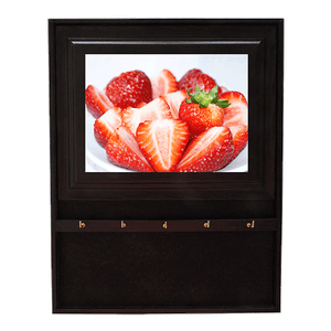 Ключница Открытая 5 крючков 25х31 см Клубника венге