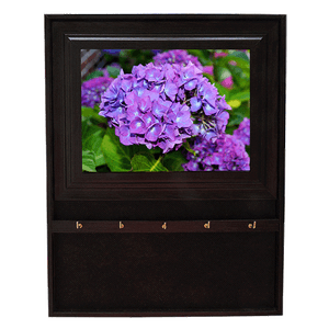 Ключница Открытая 5 крючков 25х31 см Гортензия венге