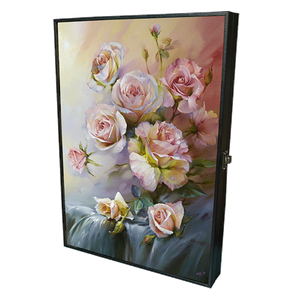 Ключница Декобокс 9 крючков 29х41 см Розовое утро венге