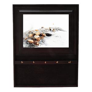 Ключница Открытая 5 крючков 25х31 см Ракушки венге