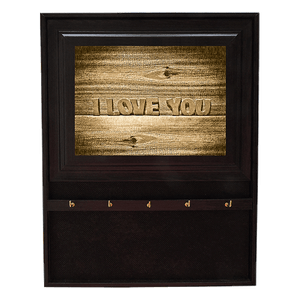 Ключница Открытая 5 крючков 25х31 см I Love You венге