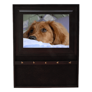 Ключница Открытая 5 крючков 25х31 см Преданность венге