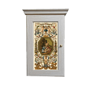 Ключница Классика на 5 крючков 20х28 см Антик выбеленый дуб