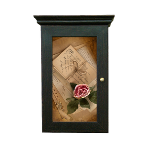 Ключница Классика на 5 крючков 20х28 см Письма и роза венге