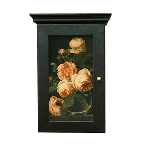 Ключница Классика на 5 крючков 20х28 см Пионы в вазе венге