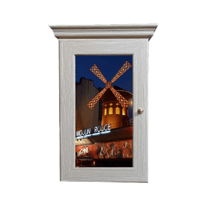 Ключница Классика на 5 крючков 20х28 см Мулен Руж выбеленый дуб