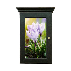 Ключница Классика на 5 крючков 20х28 см Крокусы венге