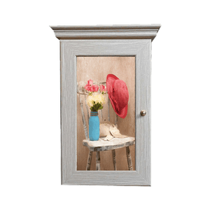 Ключница Классика на 5 крючков 20х28 см Натюрморт со стулом выбеленный дуб