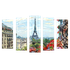 Пятимодуль 123х74 см Эйфелева башня вид из окна