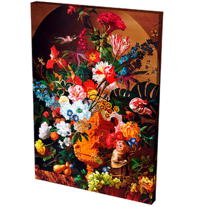 Постер 24х34 см Осенний букет в вазоне