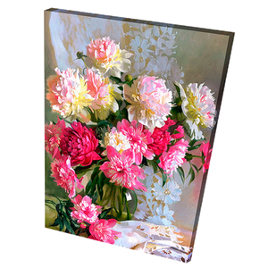 Постер 44х64 см Яркий букет пионов