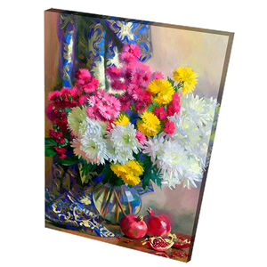 Постер 44х64 см Хризантемы и гранаты