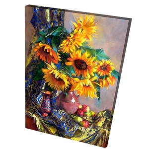 Постер 44х64 см Натюрморт с подсолнухами