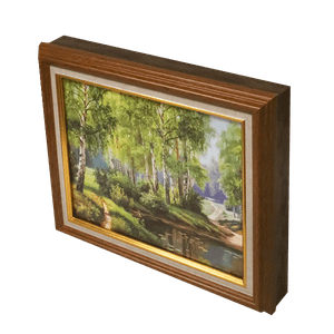 Ключница 4 крючка 30х25 см Березовая роща под бронзу