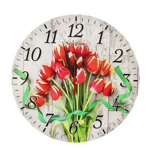 Часы настенные 30х30 см Тюльпаны