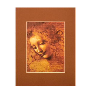 Картина Голова девушки 20х26 см коричневое паспарту