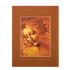 Картина Голова девушки 20х26 см коричневое паспарту