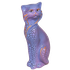 Копилка Кошка Матильда 27 см кракелюр фиолетово-голубая