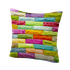 Подушка декоративная Цветной лофт 40х40 см экокожа