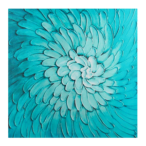 Постер 40х40 см Лазурный пион