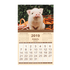 Календарь 2019 магнитный 9,5х16,5 см Поросенок в корзинке