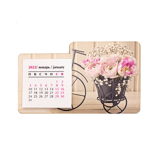 Календарь 2022 год магнитный Букет роз на велосипеде 12,5х7,5 см