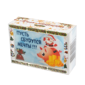 Мыло сувенирное Дед Мороз и поросенок 100 г Пусть сбудутся мечты