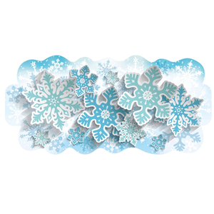 Гирлянда растяжка новогодняя 290 см Снежинки