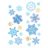 Наклейки новогодние Снежинки 23 элемента