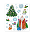 Наклейки новогодние Дед Мороз Елка 24 элемента