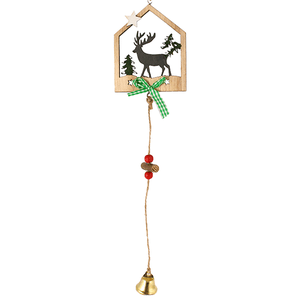Новогоднее декоративное украшение Домик Олень 40 см