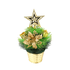 Елка декоративная со звездой 30 см зеленая с золотом