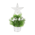 Елка декоративная со звездой 23 см зеленая с серебром