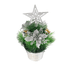Елка декоративная со звездой 30 см зеленая с серебром