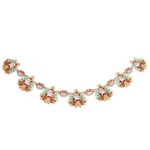 Гирлянда растяжка новогодняя Дед Мороз и колокольчик 180 см