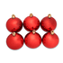 Елочные игрушки Шары Набор 6 шт 6 см красные