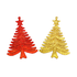 Новогоднее декоративное украшение Елочки Набор 2 шт 14 см разноцветные