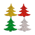 Новогоднее декоративное украшение Елочки Набор 4 шт 10 см разноцветные