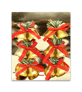 Новогоднее декоративное украшение Колокольчики Набор 6 шт 5 см золото