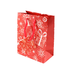 Пакет подарочный новогодний орнамент 12х15 см красный