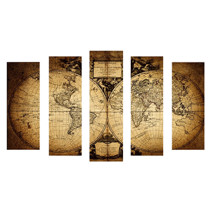 Пятимодуль 123х74 см Карта мира