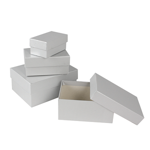 Подарочные коробки Серебряный стиль Набор 4 шт 15х7х11-9х4х5 см