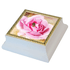 Шкатулка Ярославна 18х7 см розовая роза белая