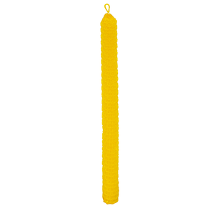 Свеча восковая медовая 26 см желтая вощина в индивидуальной упаковке