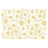 Подарочная бумага Желтый цветок 70х100 см белая с золотом