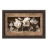 Картина Белая цветочная ветвь 113х73 см темная рама